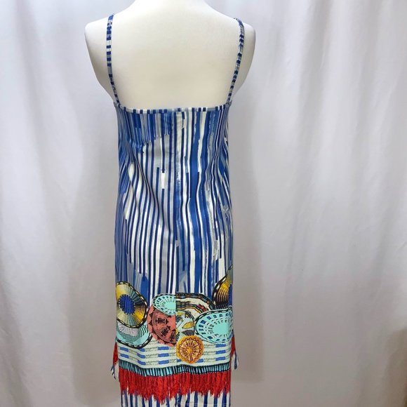 Save The Queen Sleeveless Embellished Mixed Prints Stripe Stretch Jersey - Picture 9 of 14